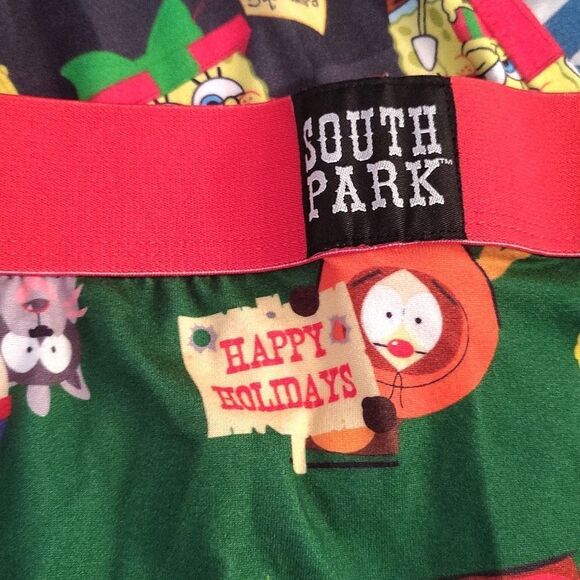 Crazy Boxer 2 Pairs SpongeBob And South Park Christmas Boxer Briefs Large - Picture 7 of 15
